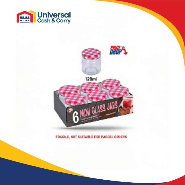 6pc 120ml Mini Glass Jars - Image 2