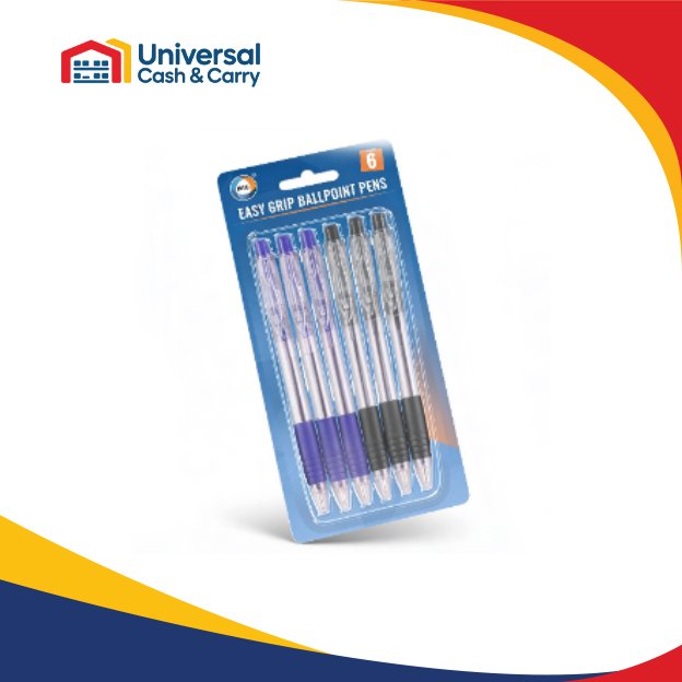 6Pk Easy Grip Ball Point Pens - Image 2