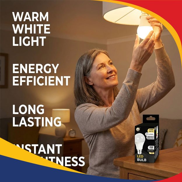 Warm White Led Bulb 5W A60/B22 - Image 3