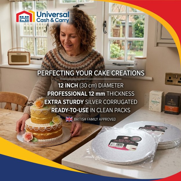 12" Round White Cake Board & Tall Box - Image 3