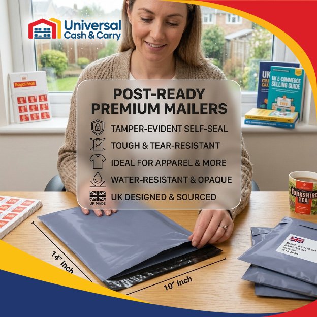 100 x 10" x 14" Grey Recycled Mail Bags - Image 3