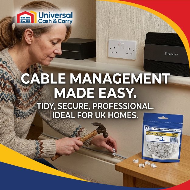10mm Round Cable Clips - Image 3