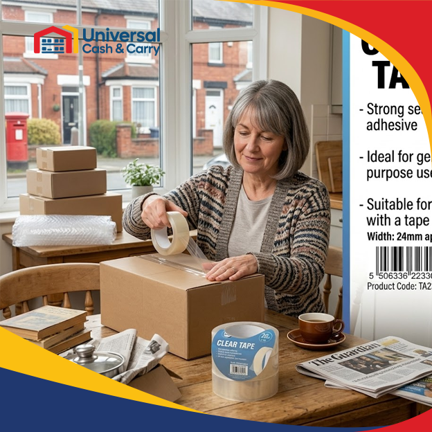 4pc 20m x 24mm Clear Tape - Image 3