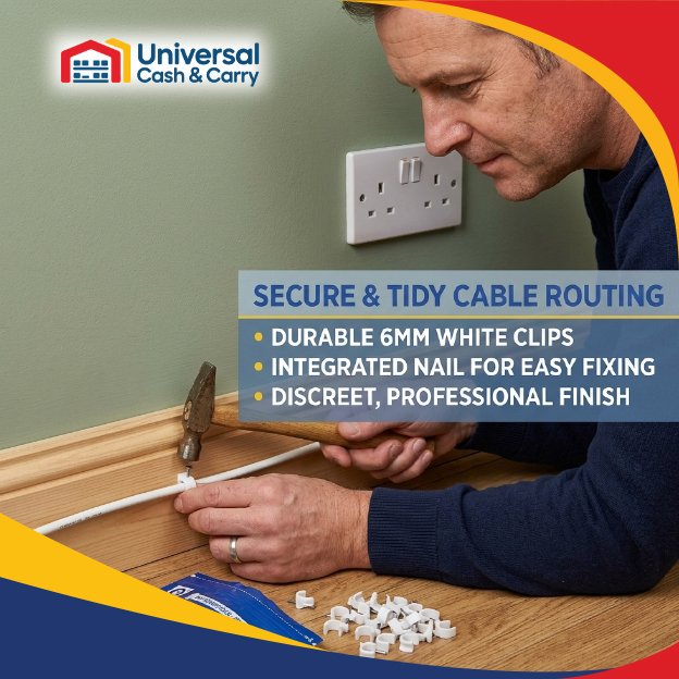 6mm Round Cable Clips - Image 3