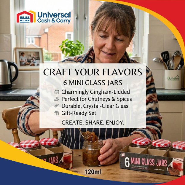 6pc 120ml Mini Glass Jars - Image 3