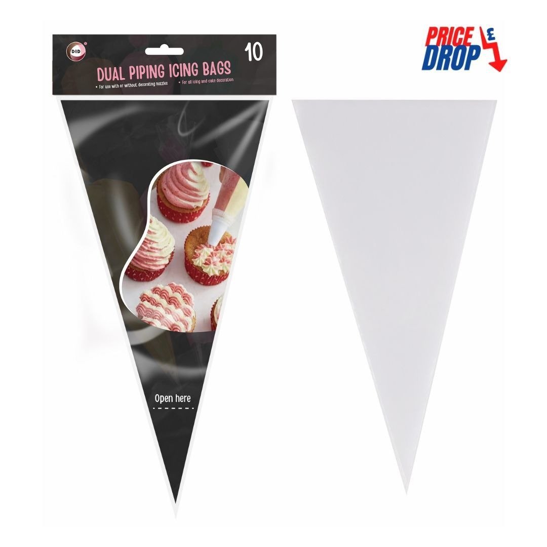 10pc Dual Piping Icing Bags