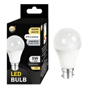 Warm White Led Bulb 5W A60/B22