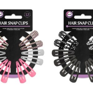 12Pk Hair Snap Clips