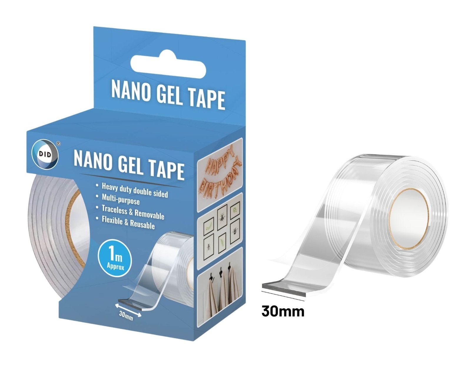 1m x 30mm Nano Gel Tape