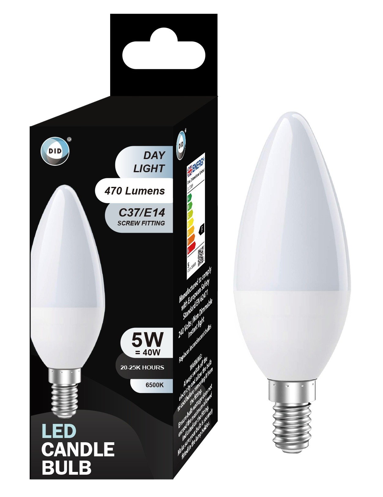 Day Light Led Candle Bulb 5W C37/E14