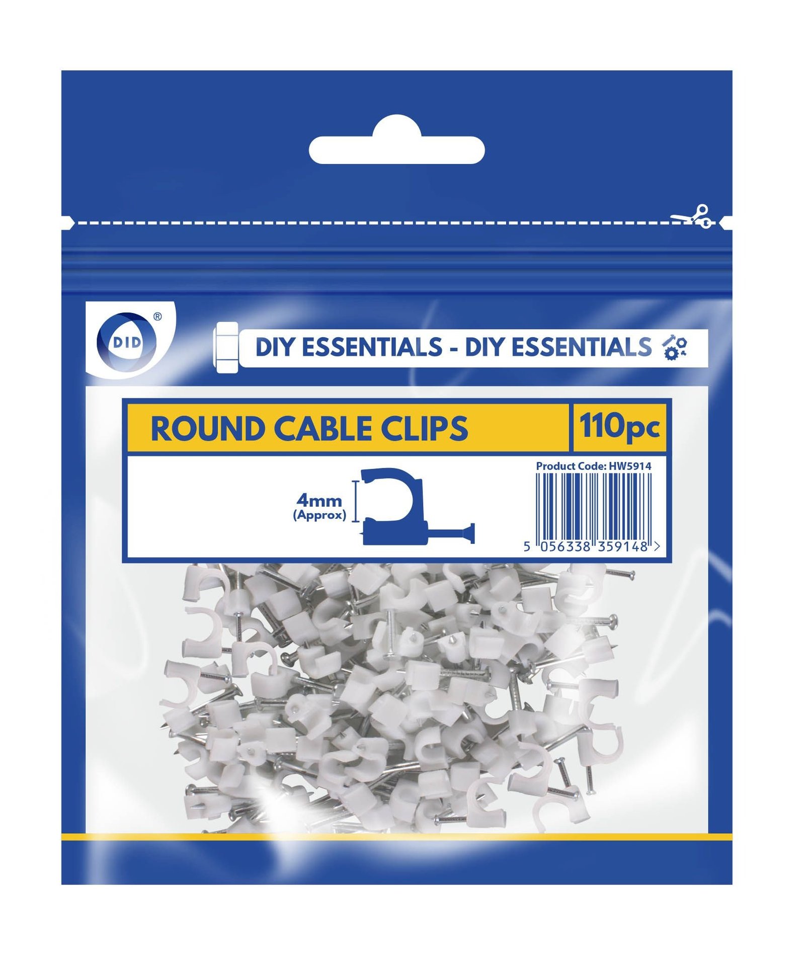 4mm Round Cable Clips