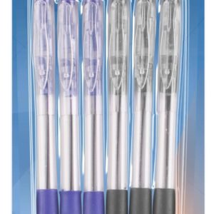 6Pk Easy Grip Ball Point Pens