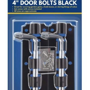 2pc 4"Door Bolts Blac