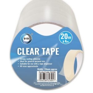 4pc 20m x 24mm Clear Tape