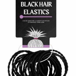 30Pk Black Hair Elastics