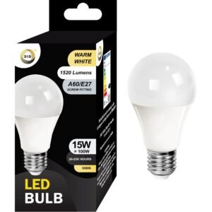 Warm White Led Bulb 15W A60/E27
