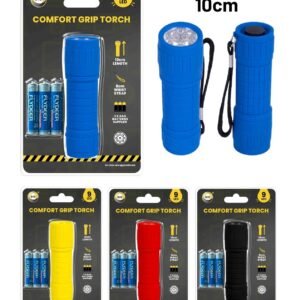 9 Led 10cm Torch with Batteries