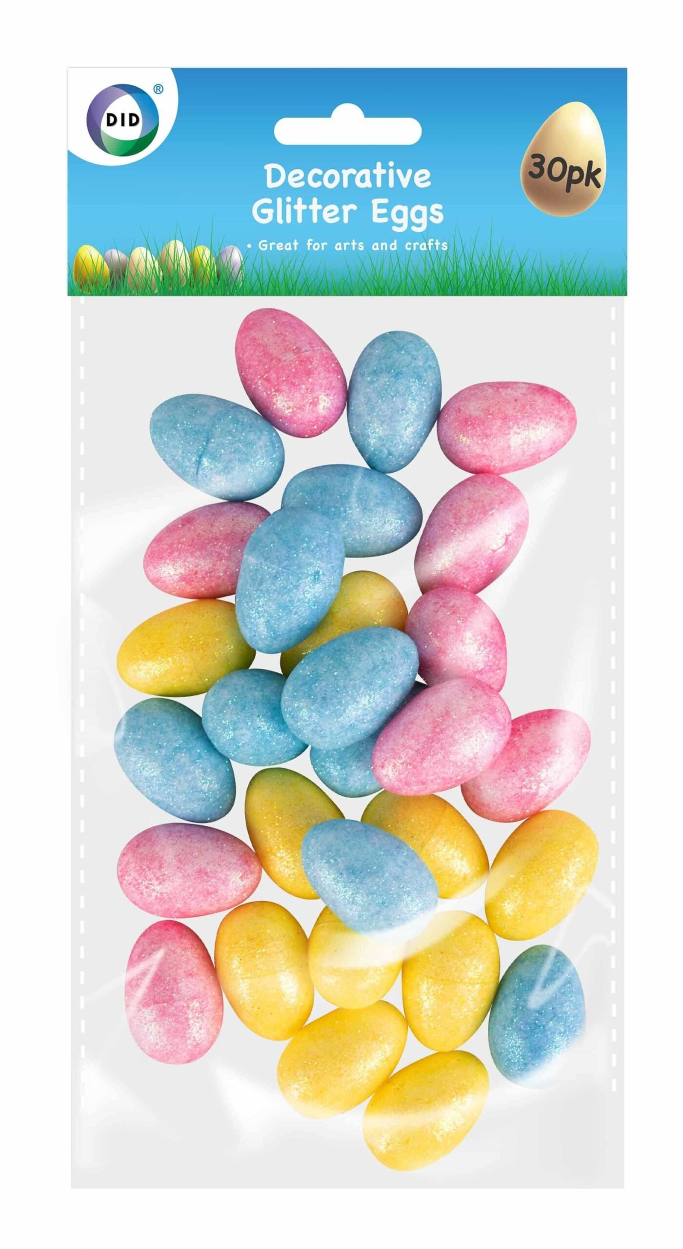 30pc Decorative Glitter Eggs