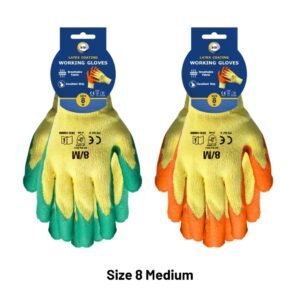 Size 8 Latex Coated Gloves - M
