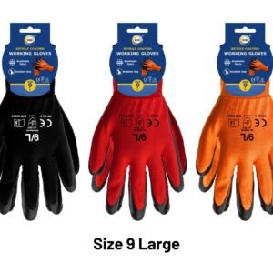 Size 9 Nitrile Coated Gloves - L